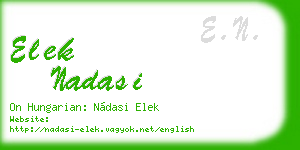 elek nadasi business card